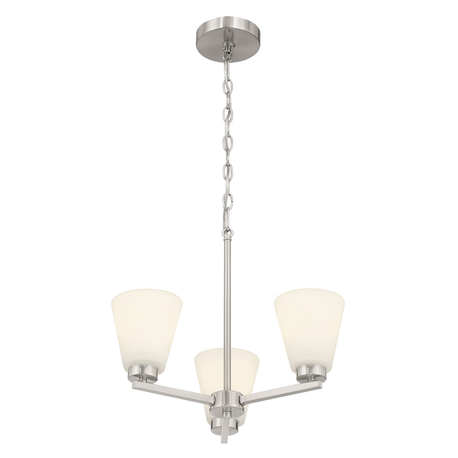 Millennium - 64103WG-BN - Three Light Chandelier - Strayhan - Brushed Nickel