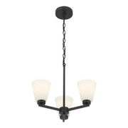 Millennium - 64103WG-MB - Three Light Chandelier - Strayhan - Matte Black