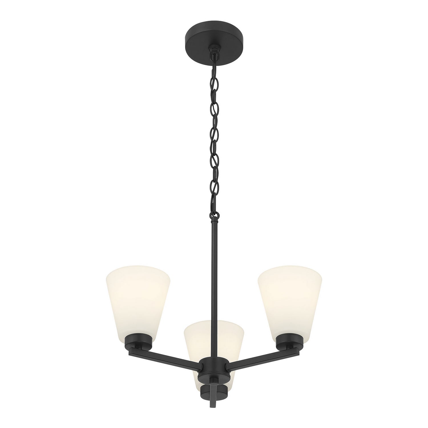 Millennium - 64103WG-MB - Three Light Chandelier - Strayhan - Matte Black
