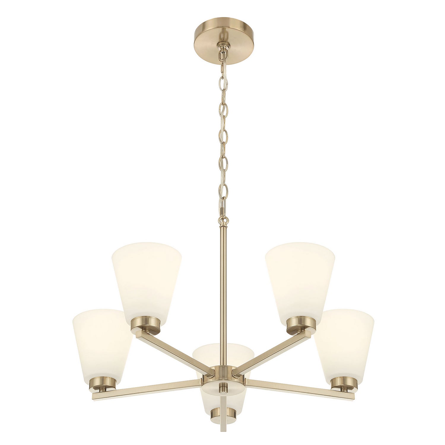 Millennium - 64105WG-MG - Five Light Chandelier - Strayhan - Modern Gold