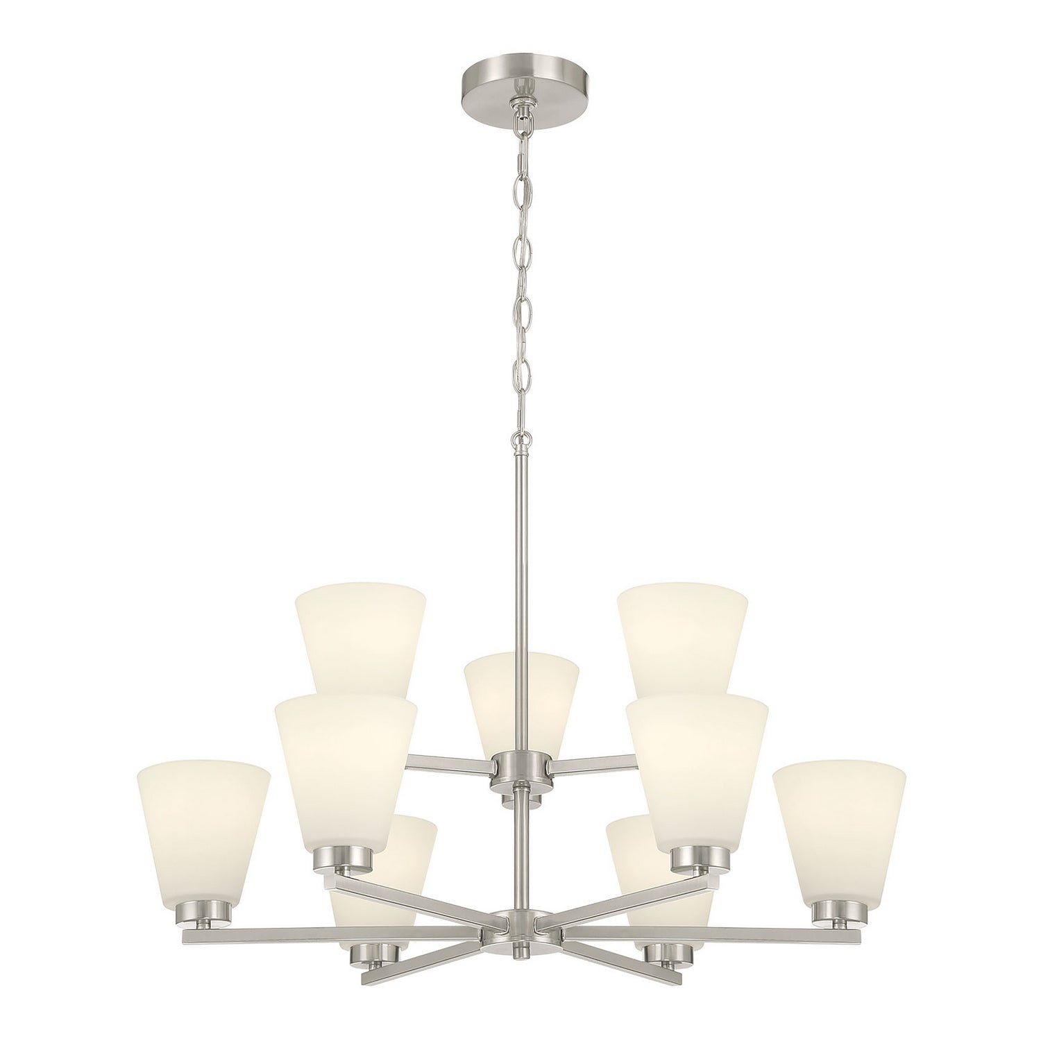 Millennium - 64109WG-BN - Nine Light Chandelier - Strayhan - Brushed Nickel