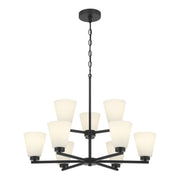 Millennium - 64109WG-MB - Nine Light Chandelier - Strayhan - Matte Black