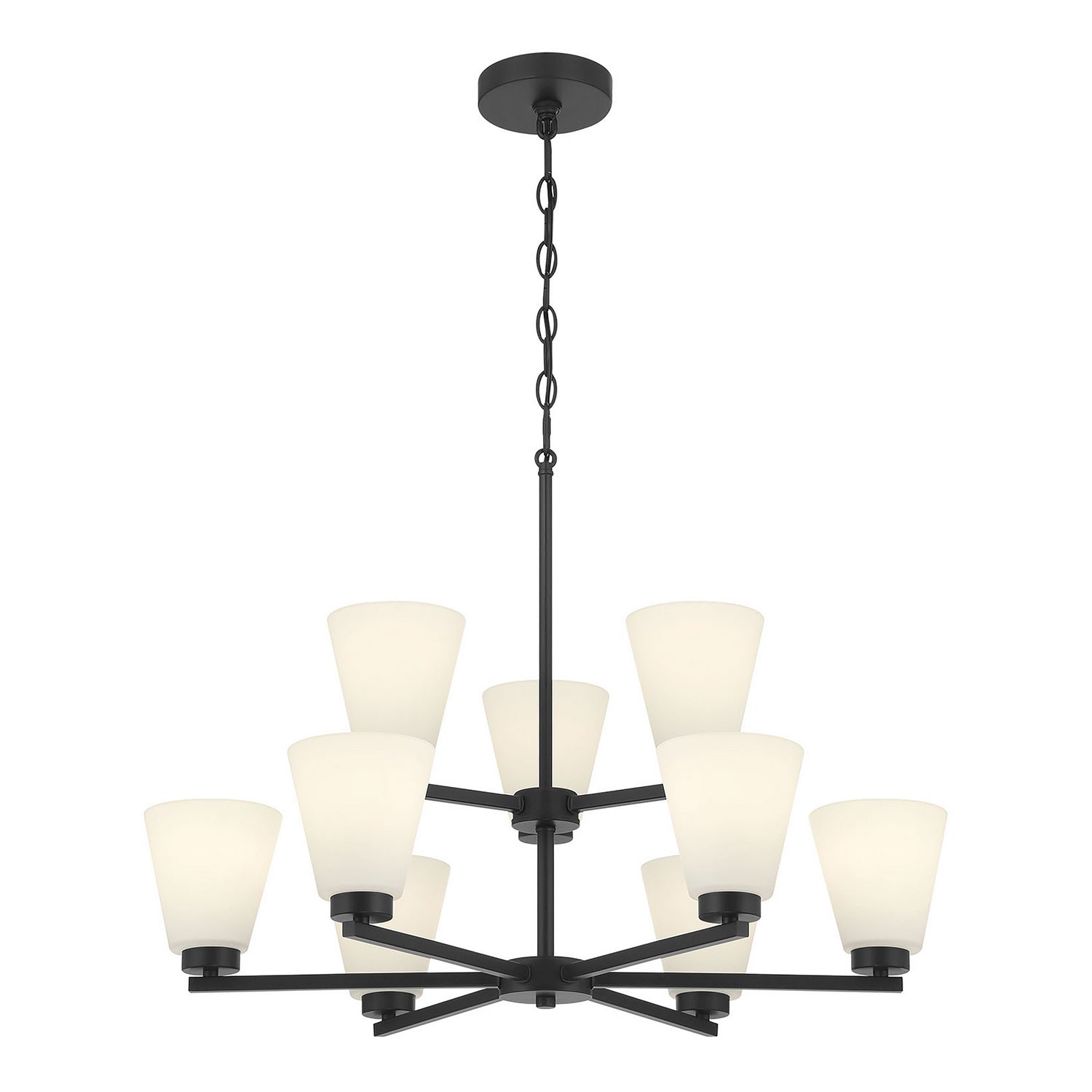 Millennium - 64109WG-MB - Nine Light Chandelier - Strayhan - Matte Black