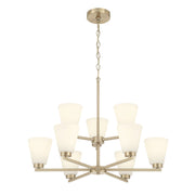 Millennium - 64109WG-MG - Nine Light Chandelier - Strayhan - Modern Gold