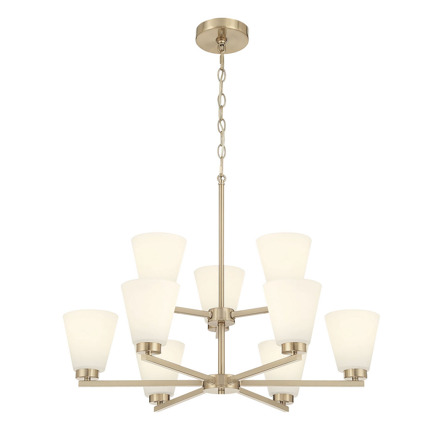 Millennium - 64109WG-MG - Nine Light Chandelier - Strayhan - Modern Gold