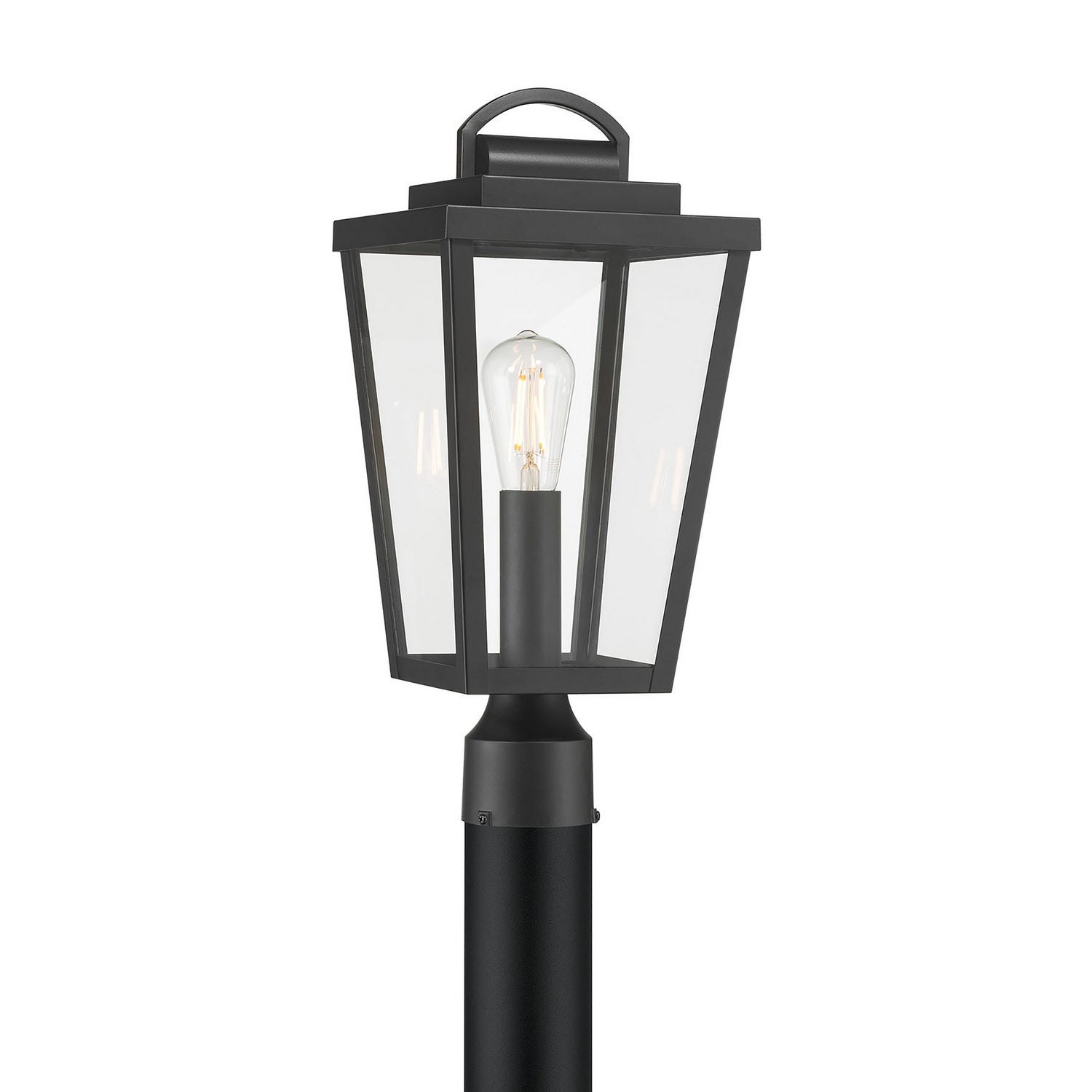 Millennium - 68401-PBK - One Light Post Lantern - Brenwick - Powder Coated Black