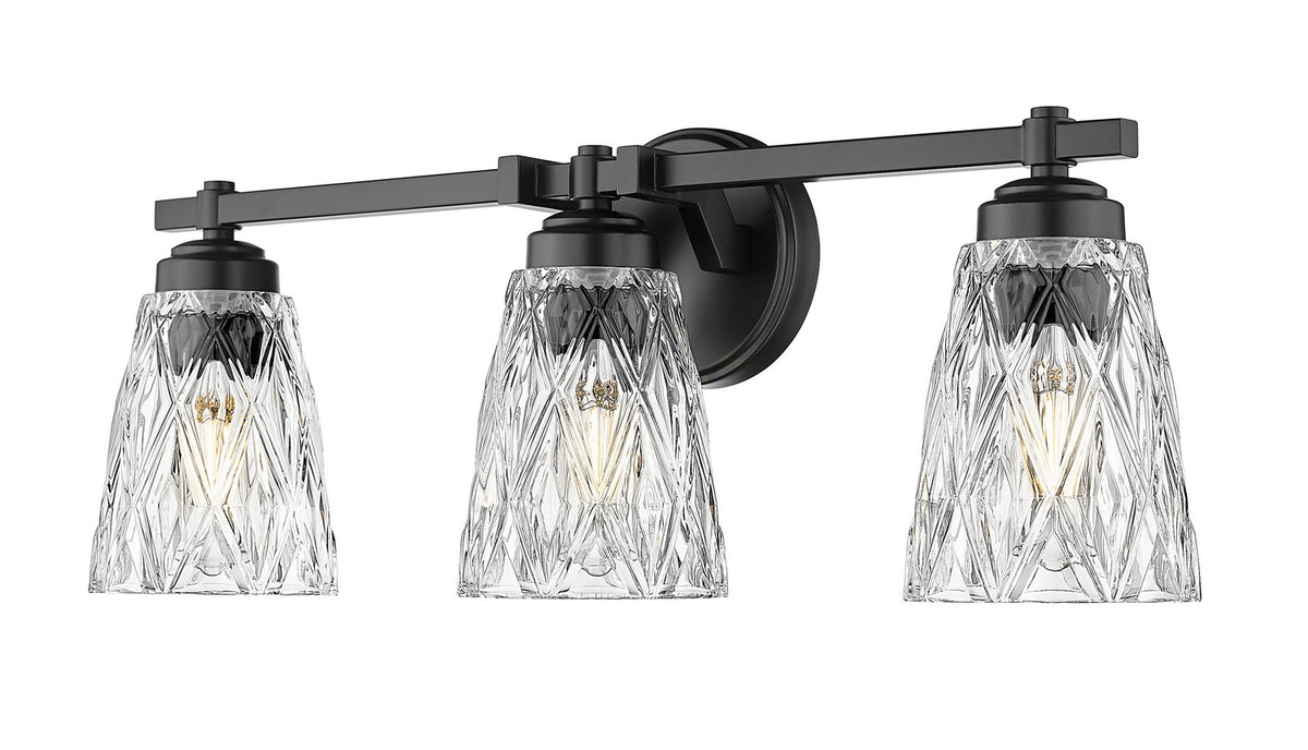 Z-Lite - 1960-3V-MB - Three Light Vanity - Andree - Matte Black