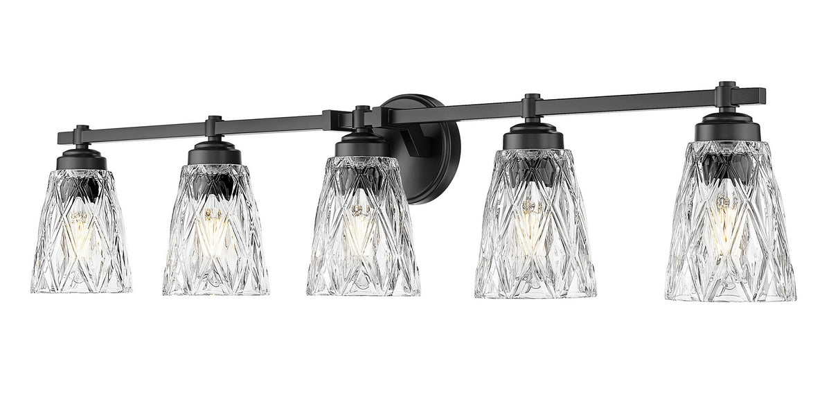 Z-Lite - 1960-5V-MB - Five Light Vanity - Andree - Matte Black