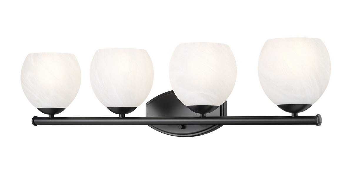 Z-Lite - 1963-4V-MB - Four Light Vanity - Colette - Matte Black