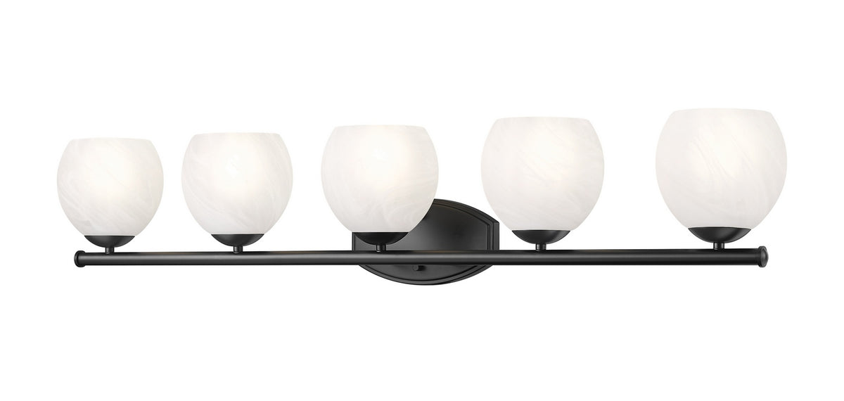 Z-Lite - 1963-5V-MB - Five Light Vanity - Colette - Matte Black