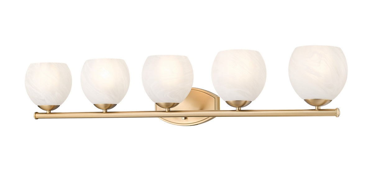 Z-Lite - 1963-5V-MGLD - Five Light Vanity - Colette - Modern Gold