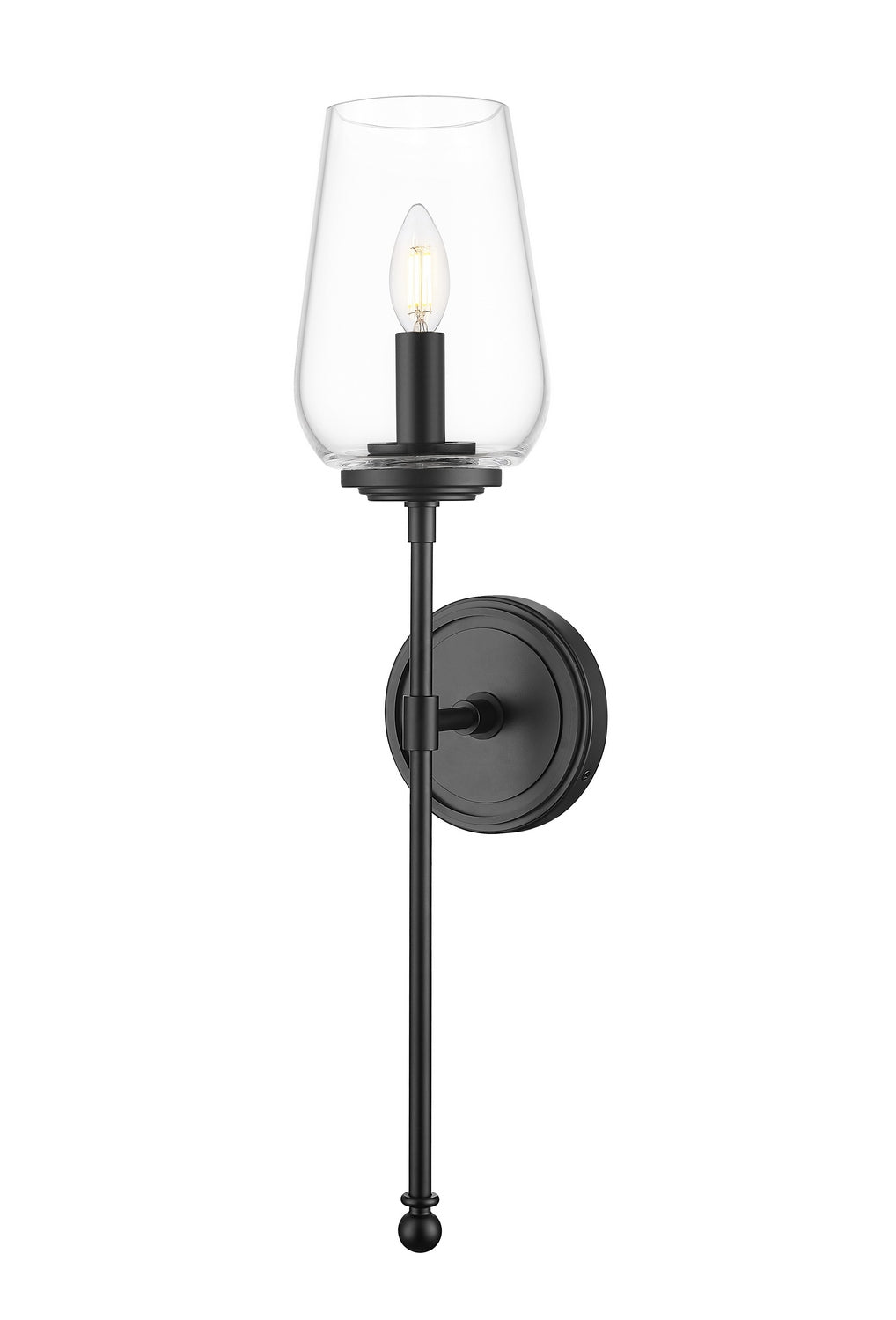 Z-Lite - 2012-1S-MB - One Light Wall Sconce - Dominique - Matte Black