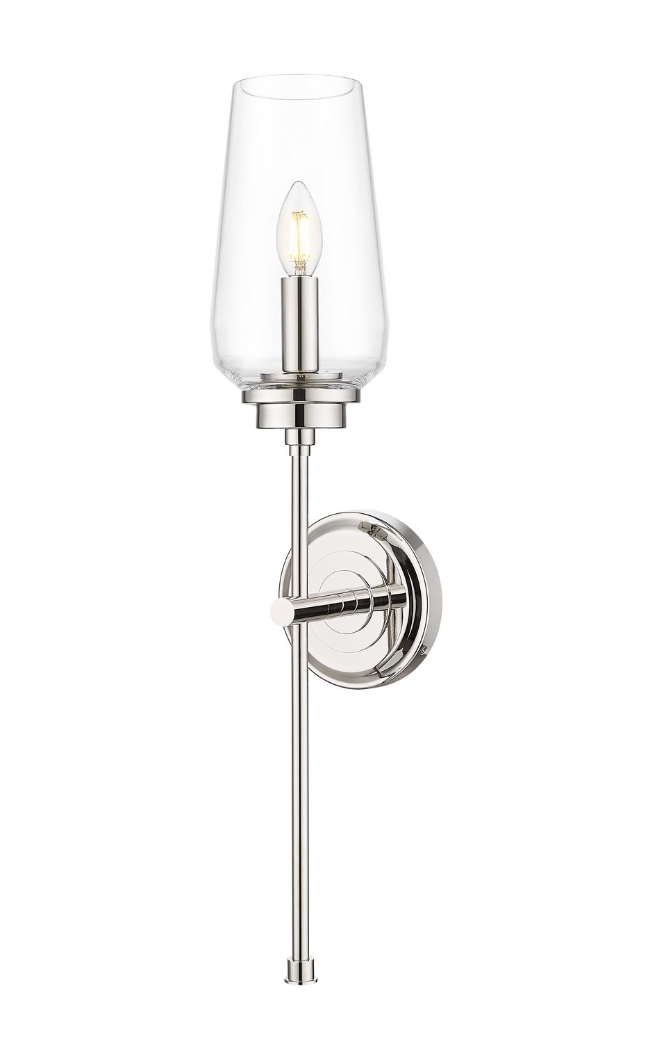 Z-Lite - 2013-1S-PN - One Light Wall Sconce - Clara - Polished Nickel
