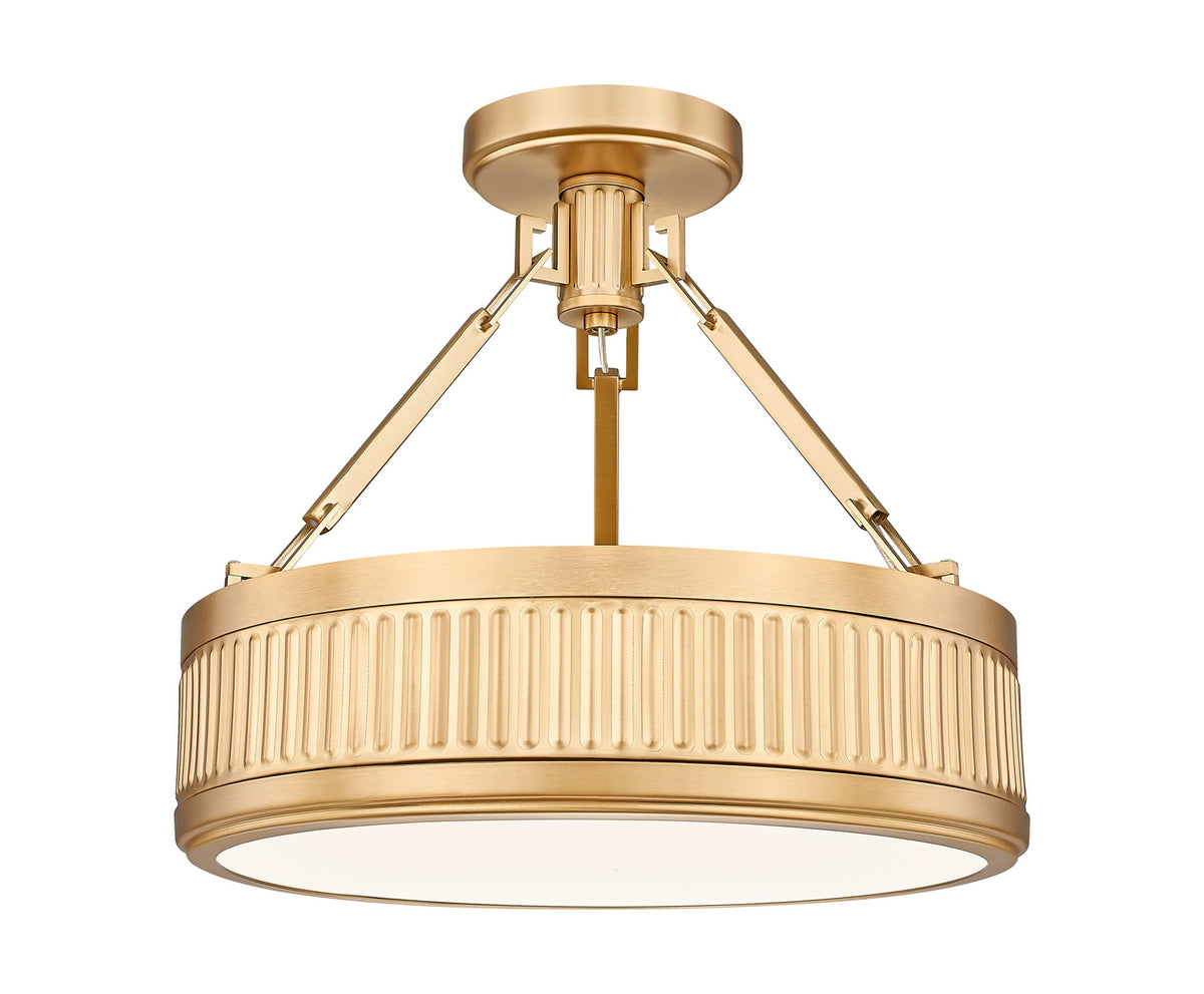 Z-Lite - 3046SF15-MGLD-LED - LED Semi Flush Mount - Quinn - Modern Gold