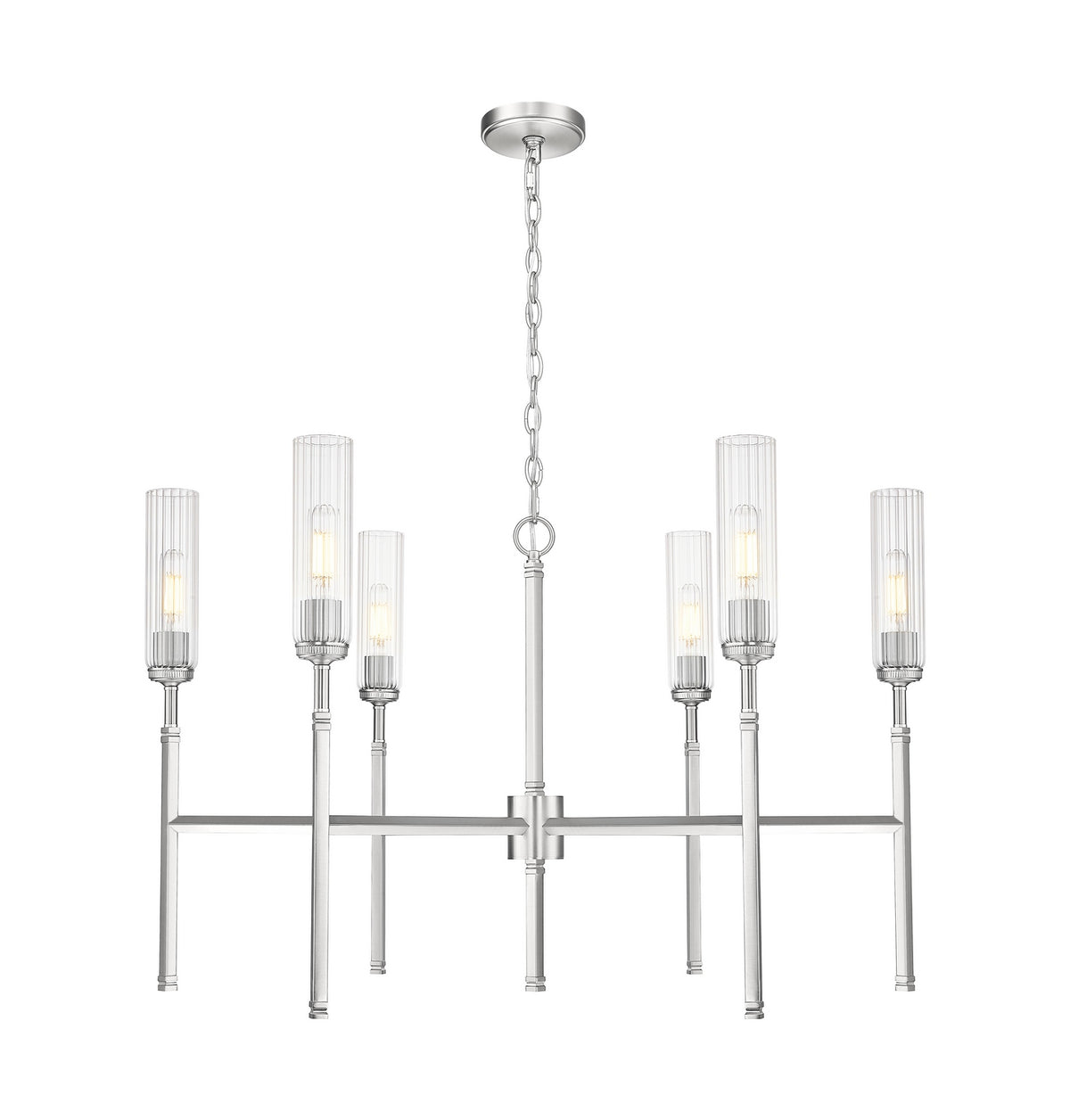 Z-Lite - 3047-6BN - Six Light Chandelier - Esme - Brushed Nickel