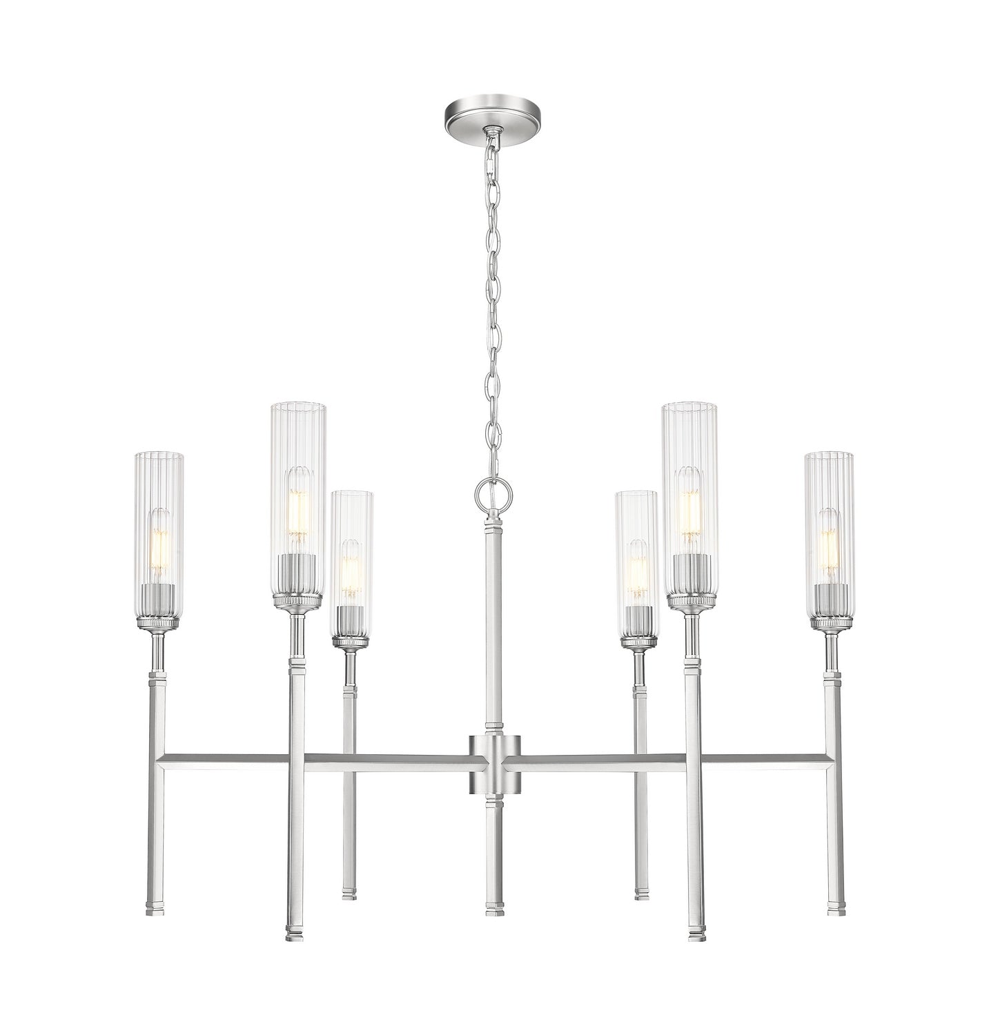 Z-Lite - 3047-6BN - Six Light Chandelier - Esme - Brushed Nickel