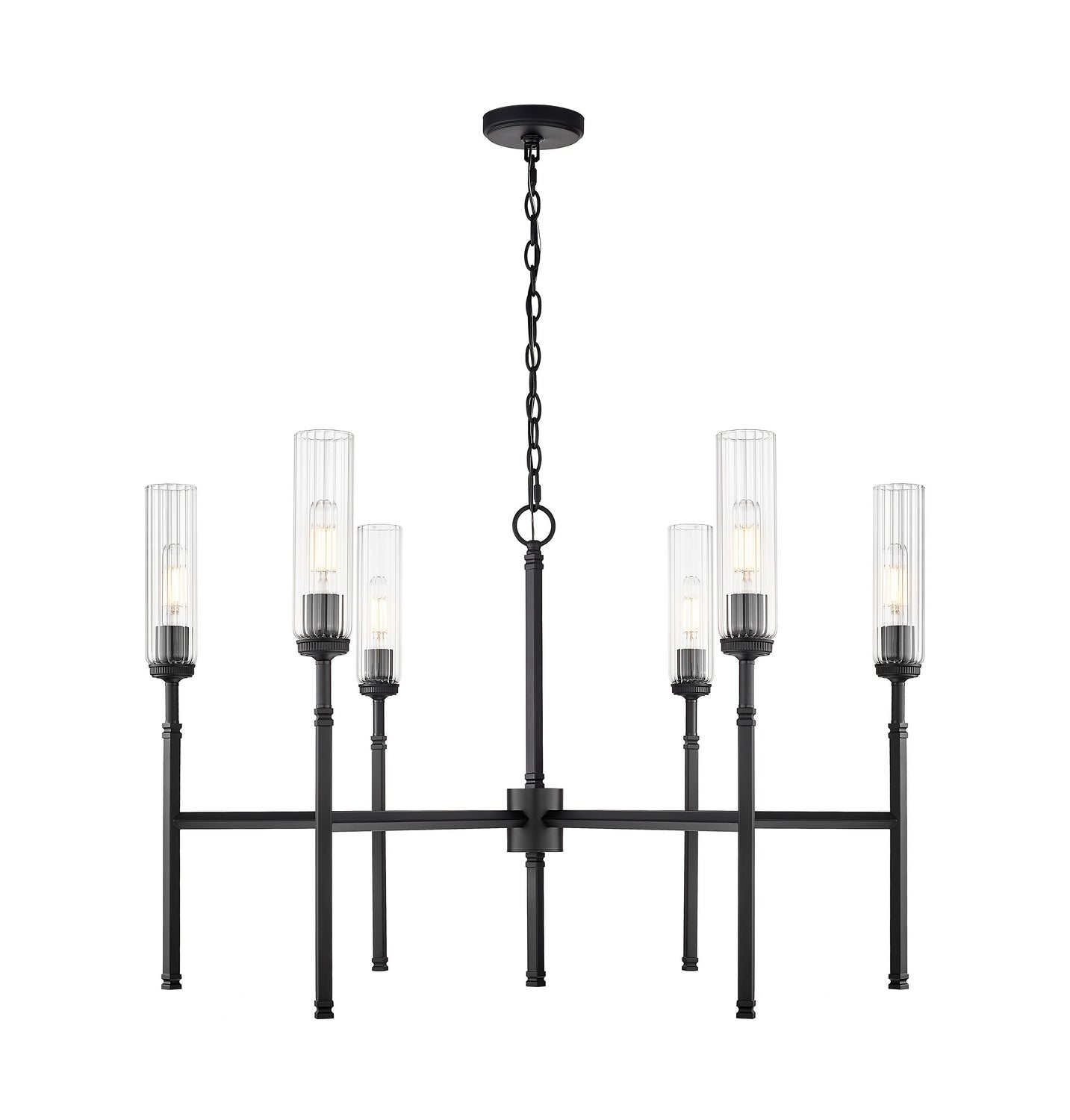 Z-Lite - 3047-6MB - Six Light Chandelier - Esme - Matte Black
