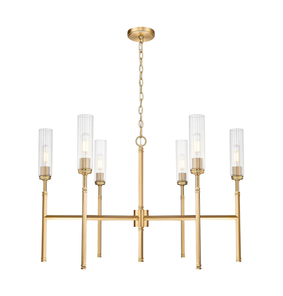 Z-Lite - 3047-6MGLD - Six Light Chandelier - Esme - Modern Gold