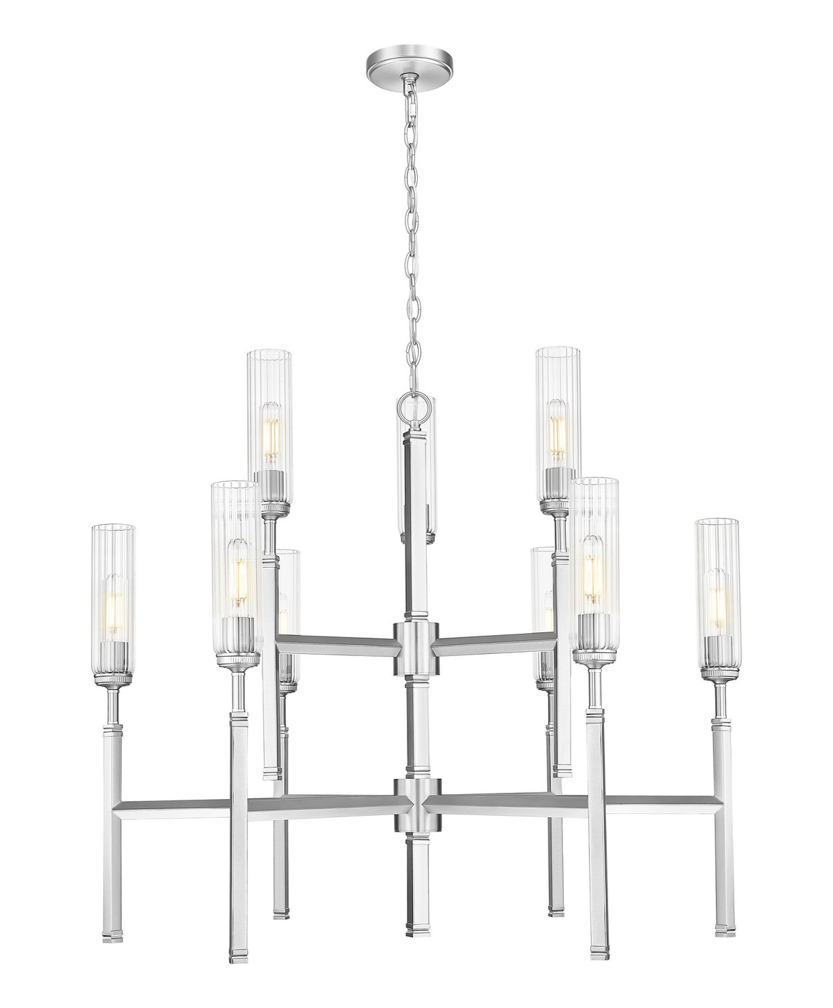 Z-Lite - 3047-9BN - Nine Light Chandelier - Esme - Brushed Nickel