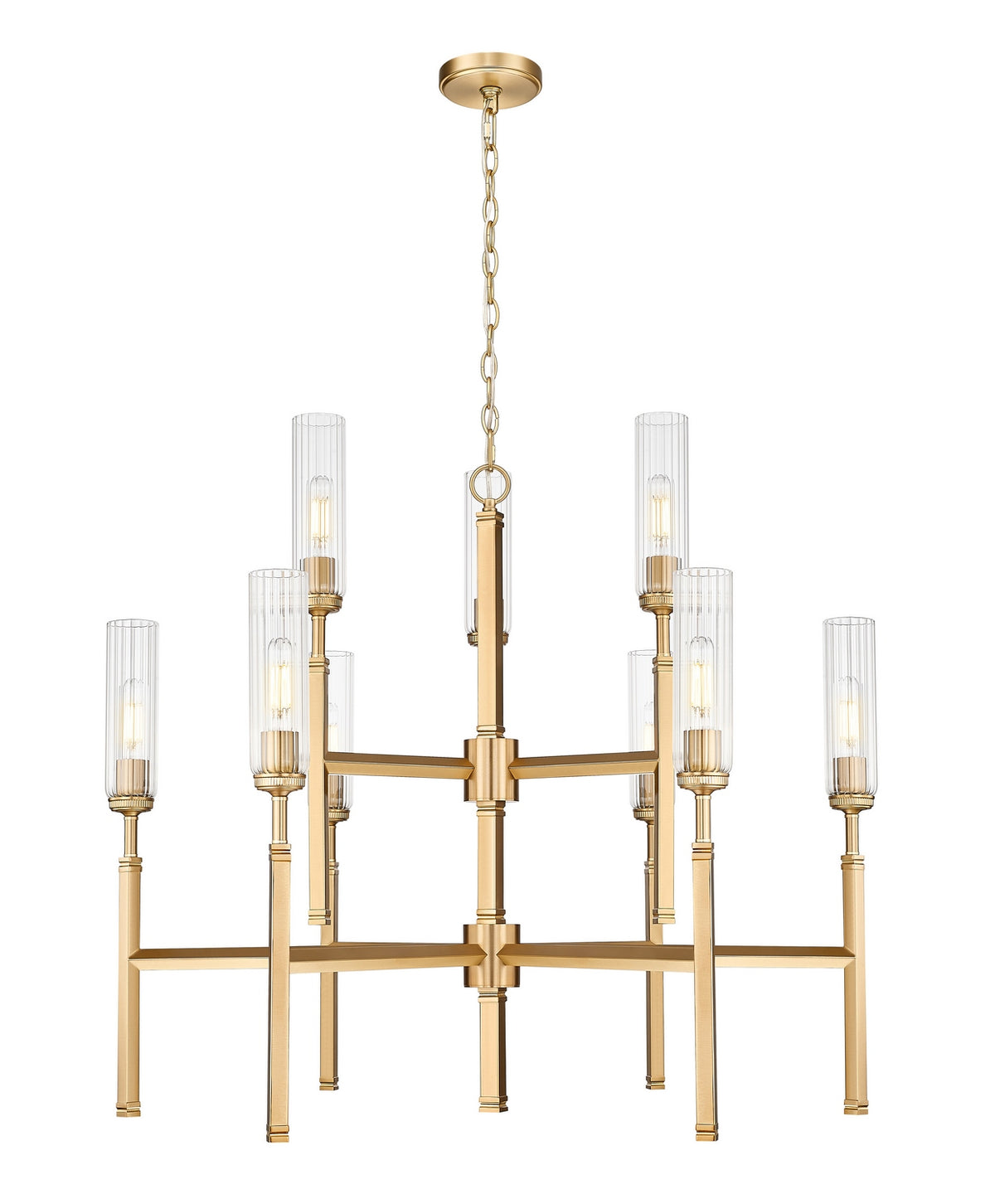 Z-Lite - 3047-9MGLD - Nine Light Chandelier - Esme - Modern Gold