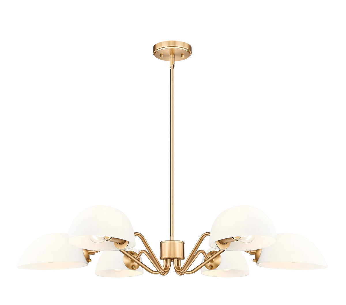 Z-Lite - 3048-6MGLD - Six Light Chandelier - Breton - Modern Gold