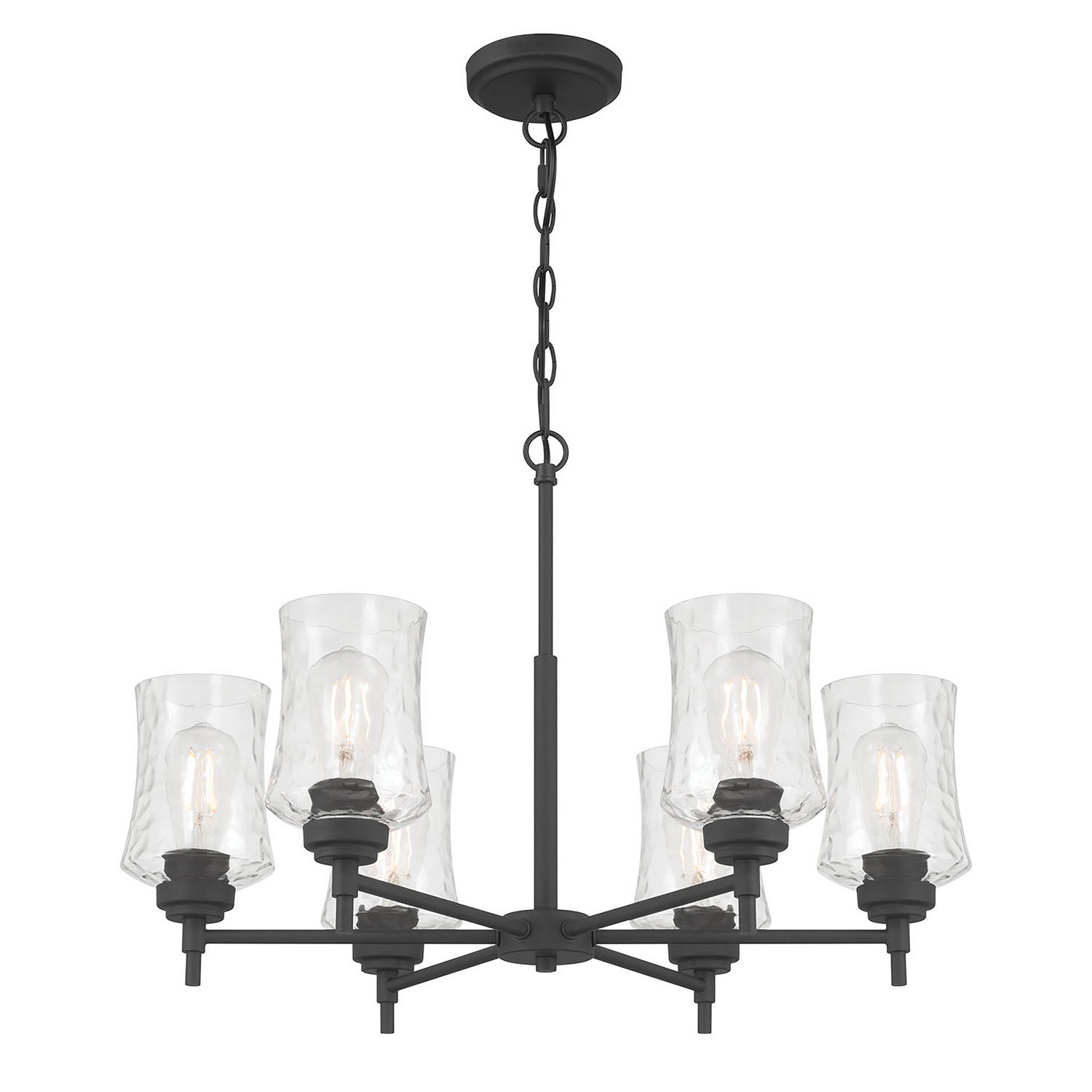 Millennium - 909106-MB - Six Light Chandelier - Clarvyn - Matte Black