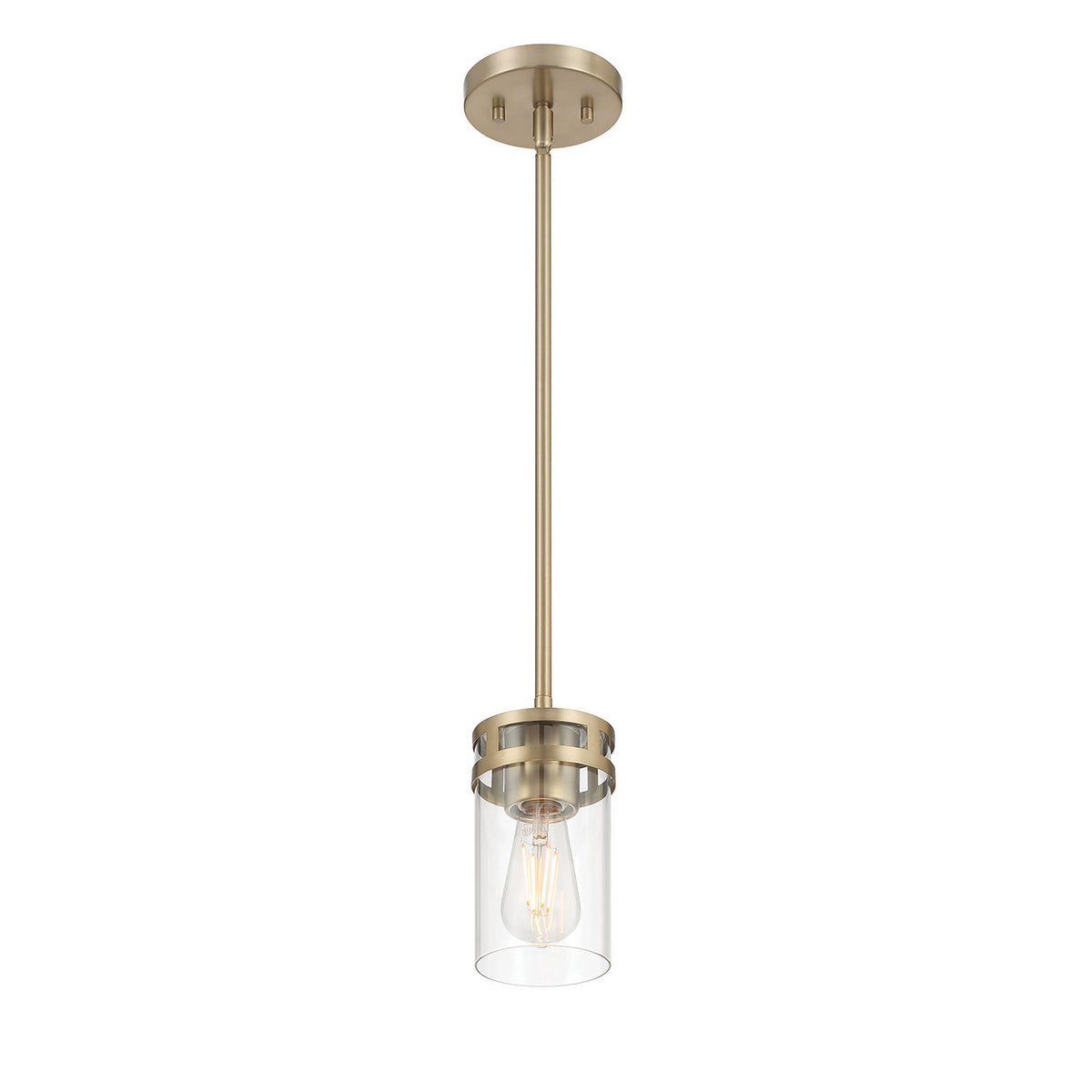 Millennium - 91011-MG - One Light Mini Pendant - Lunden - Modern Gold