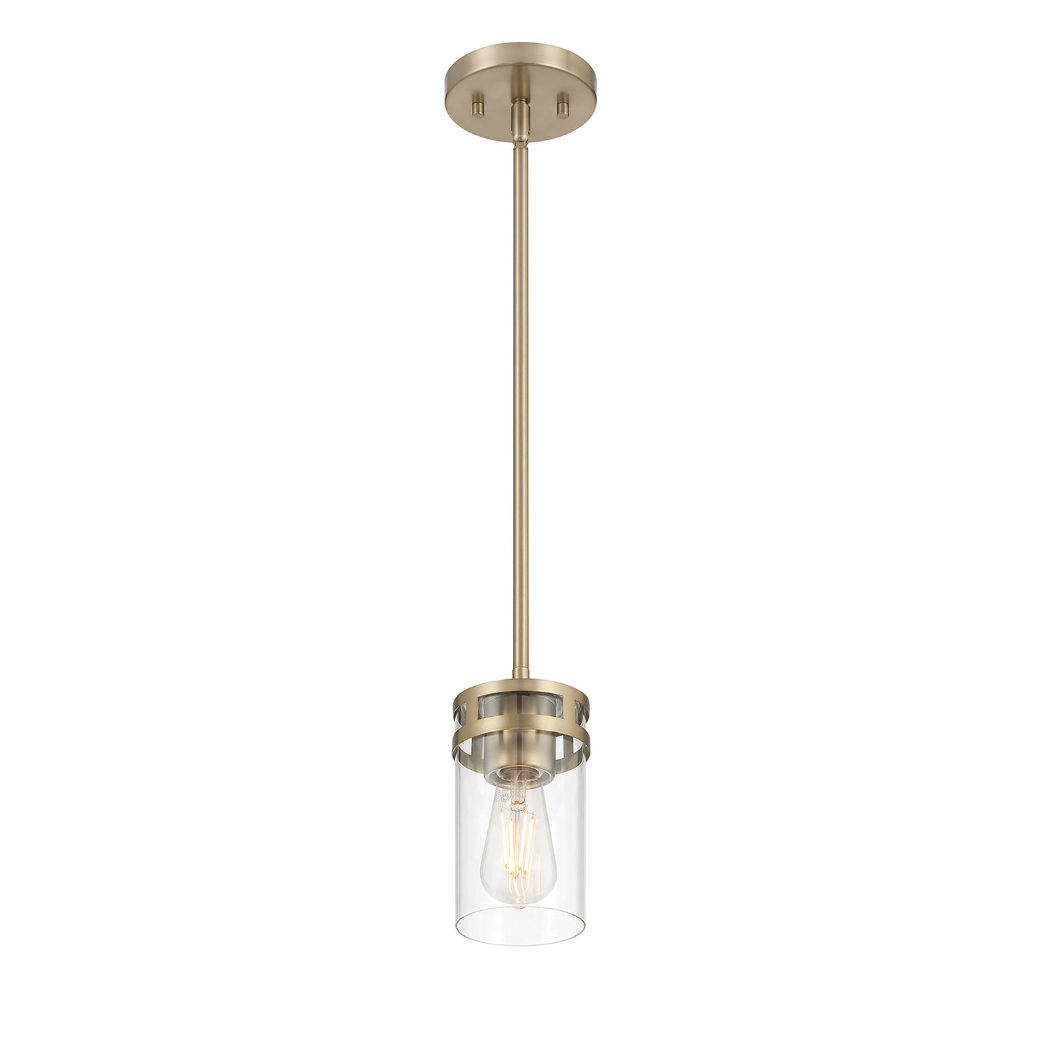 Millennium - 91011-MG - One Light Mini Pendant - Lunden - Modern Gold