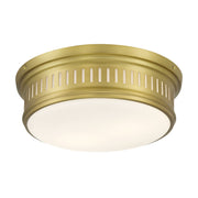 Millennium - 95102-VB - Two Light Flush Mount - Velune - Vintage Brass