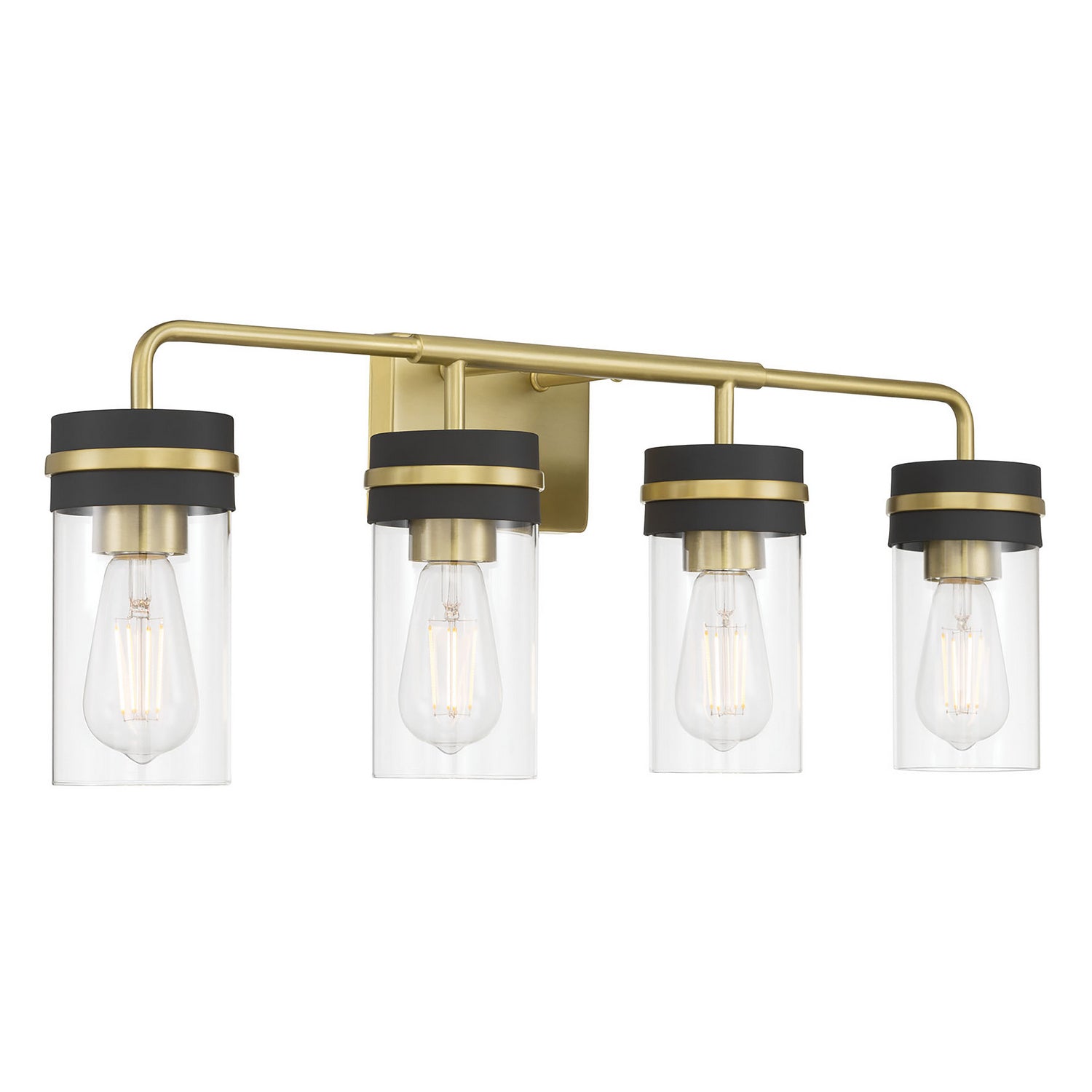 Millennium - 95204-VB/MB - Four Light Vanity - Marbridge - Vintage Brass
