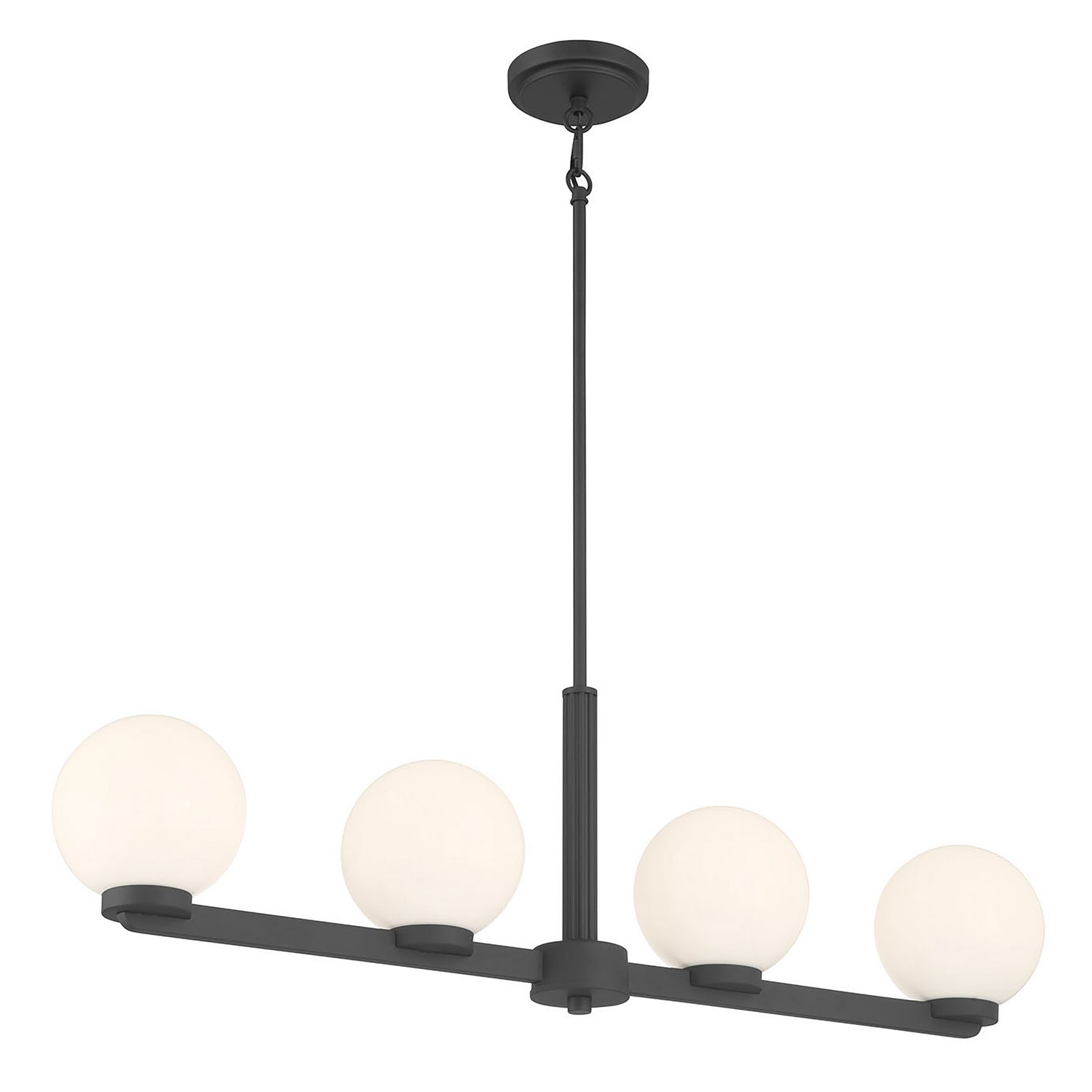 Millennium - 97104-MB - Four Light Linear Chandelier - Ardeva - Matte Black