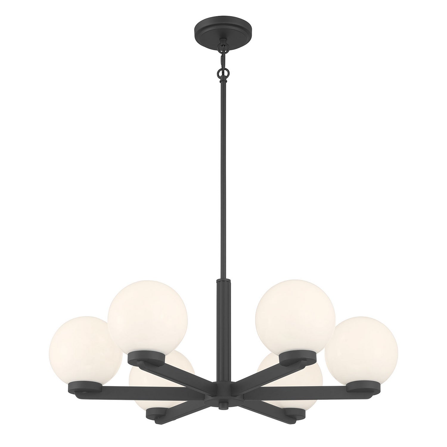 Millennium - 97106-MB - Six Light Chandelier - Ardeva - Matte Black