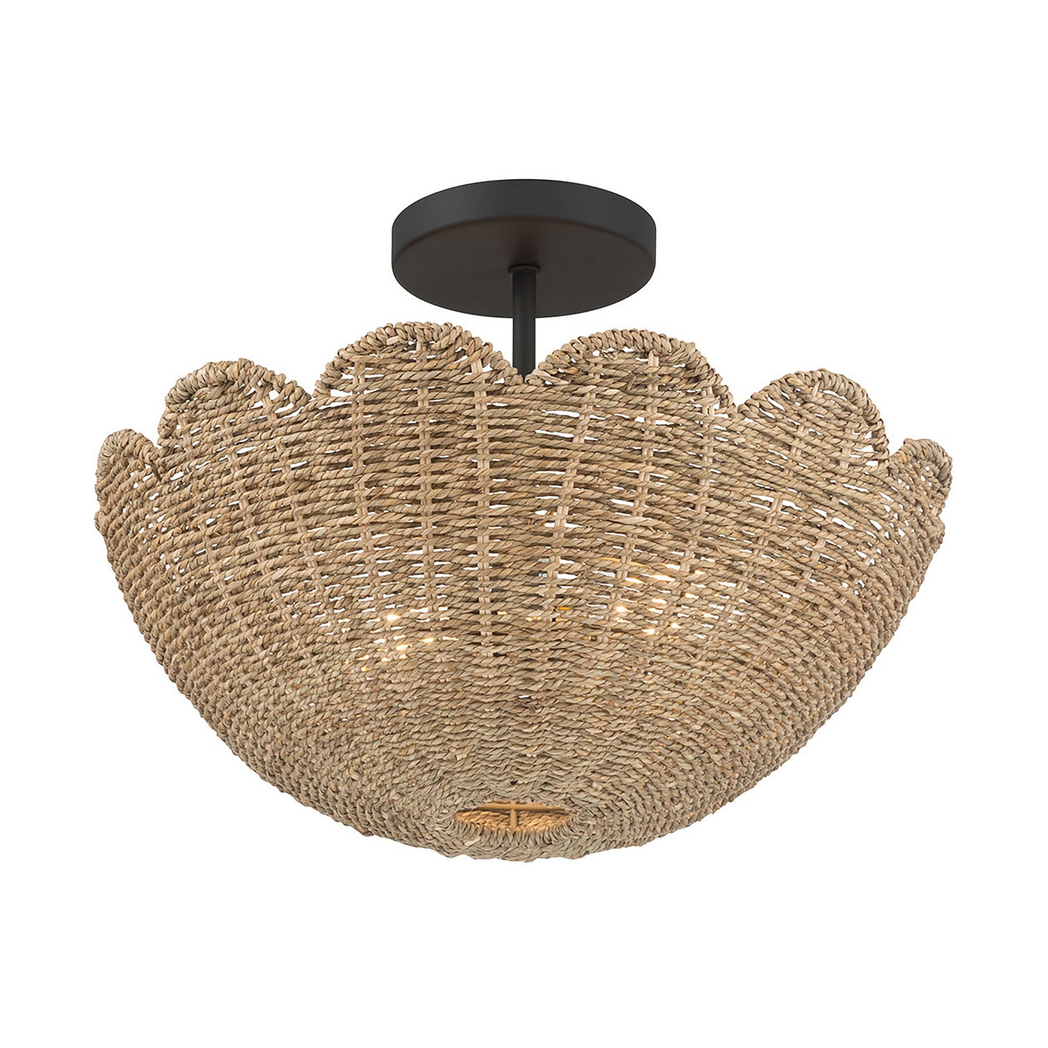 Millennium - 99202-MB - Two Light Semi-Flush Mount - Malura - Matte Black