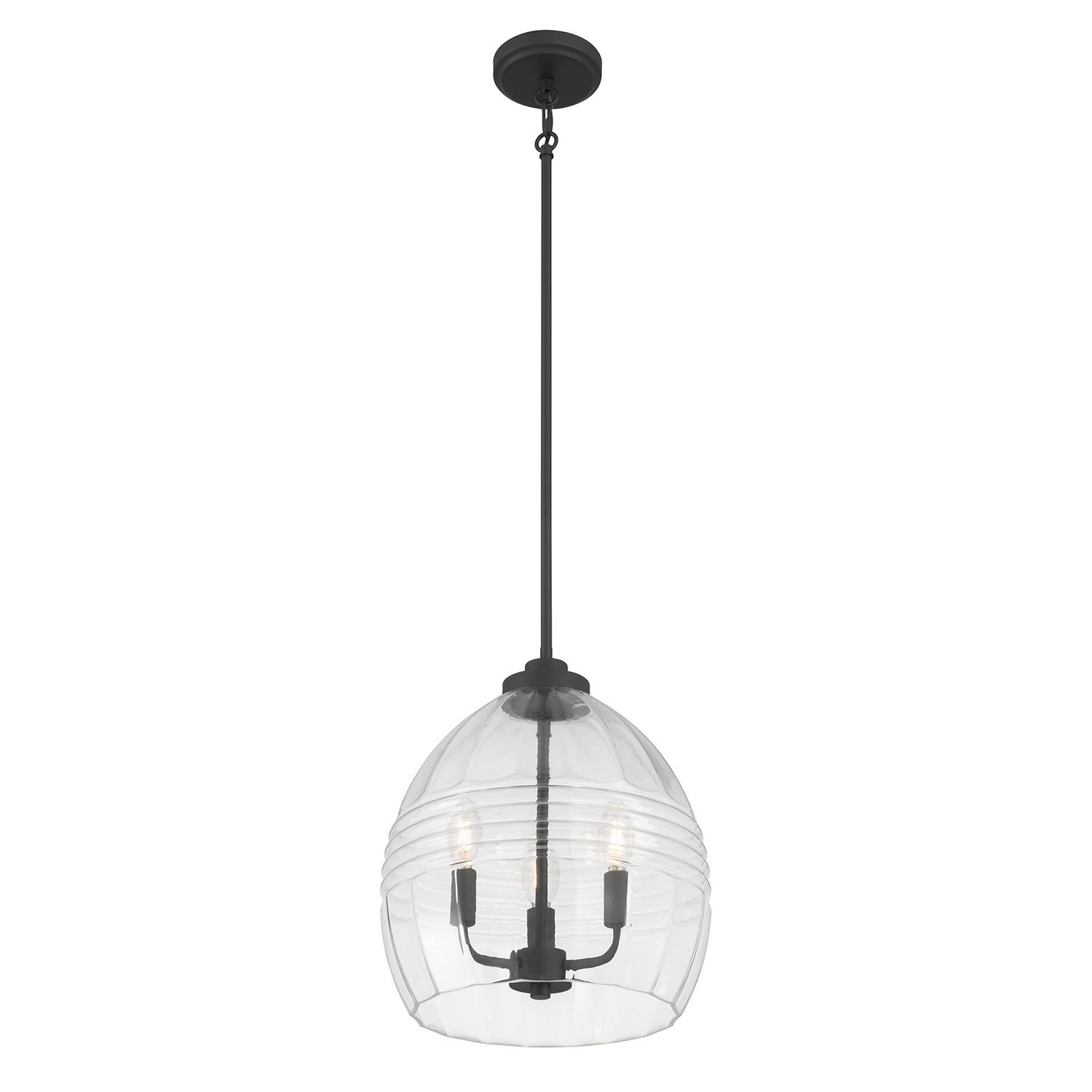 Millennium - 9983-MB - Three Light Pendant - Miravelle - Matte Black