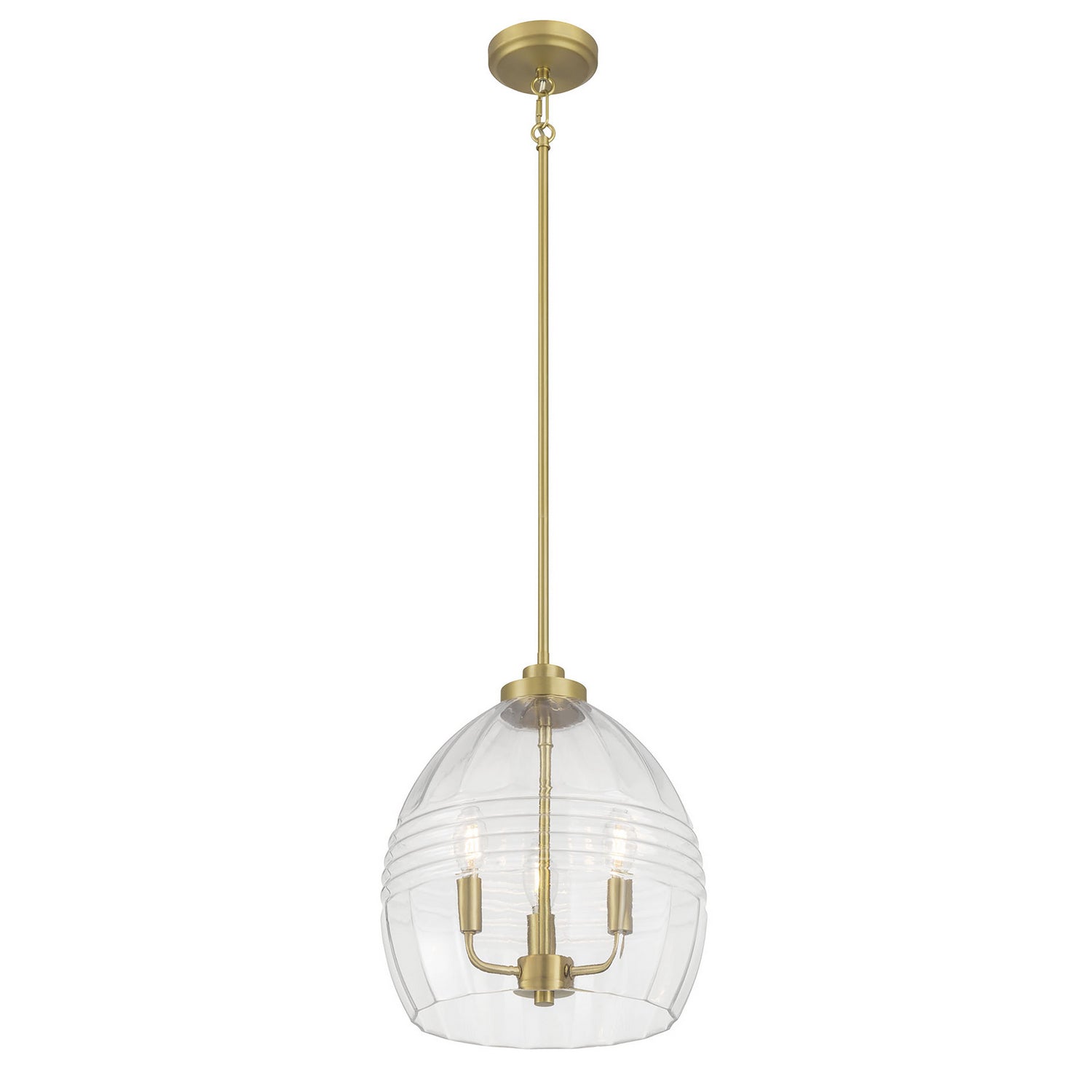 Millennium - 9983-VB - Three Light Pendant - Miravelle - Vintage Brass