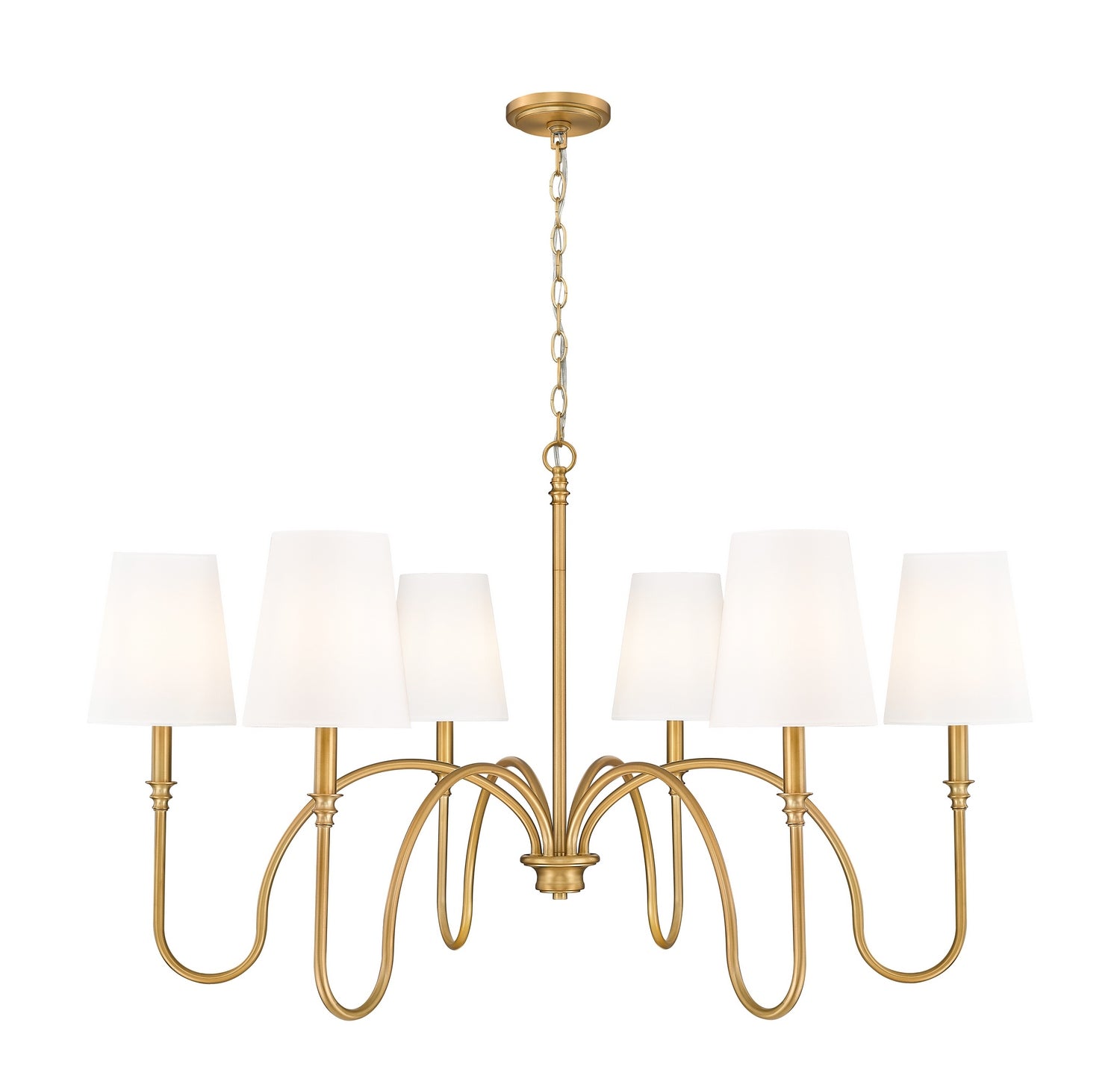 Z-Lite - 4505-6RB - Six Light Chandelier - Jisele - Rubbed Brass