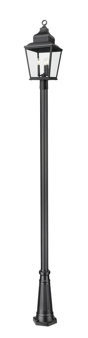 Z-Lite - 5029PHBR-5011P-BK - Three Light Outdoor Post Mount - Raphael - Sand Black