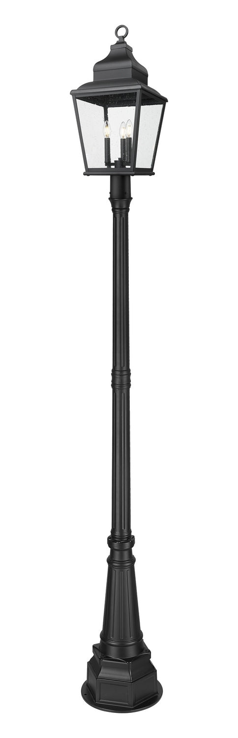 Z-Lite - 5029PHBR-564P-BK - Three Light Outdoor Post Mount - Raphael - Sand Black