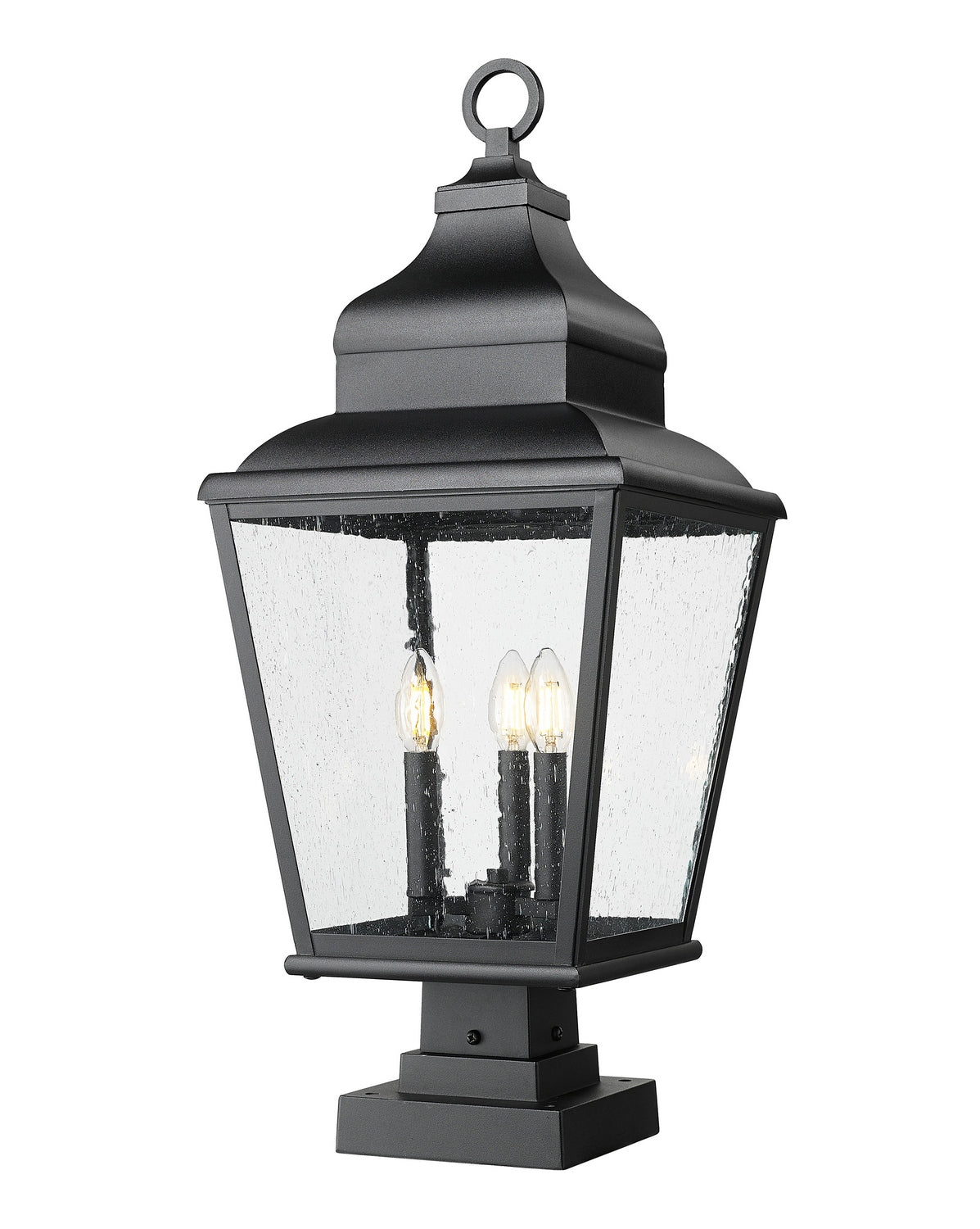 Z-Lite - 5029PHBS-SQPM-BK - Three Light Outdoor Pier Mount - Raphael - Sand Black