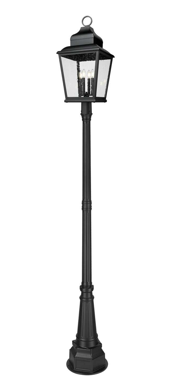 Z-Lite - 5029PHXLR-564P-BK - Four Light Outdoor Post Mount - Raphael - Sand Black