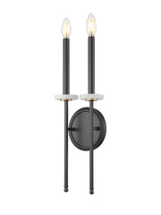 Z-Lite - 6100-2S-MB - Two Light Wall Sconce - Gaultier - Matte Black + Modern Gold