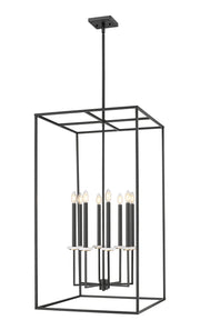 Z-Lite - 6100-44MB - Eight Light Chandelier - Gaultier - Matte Black + Modern Gold