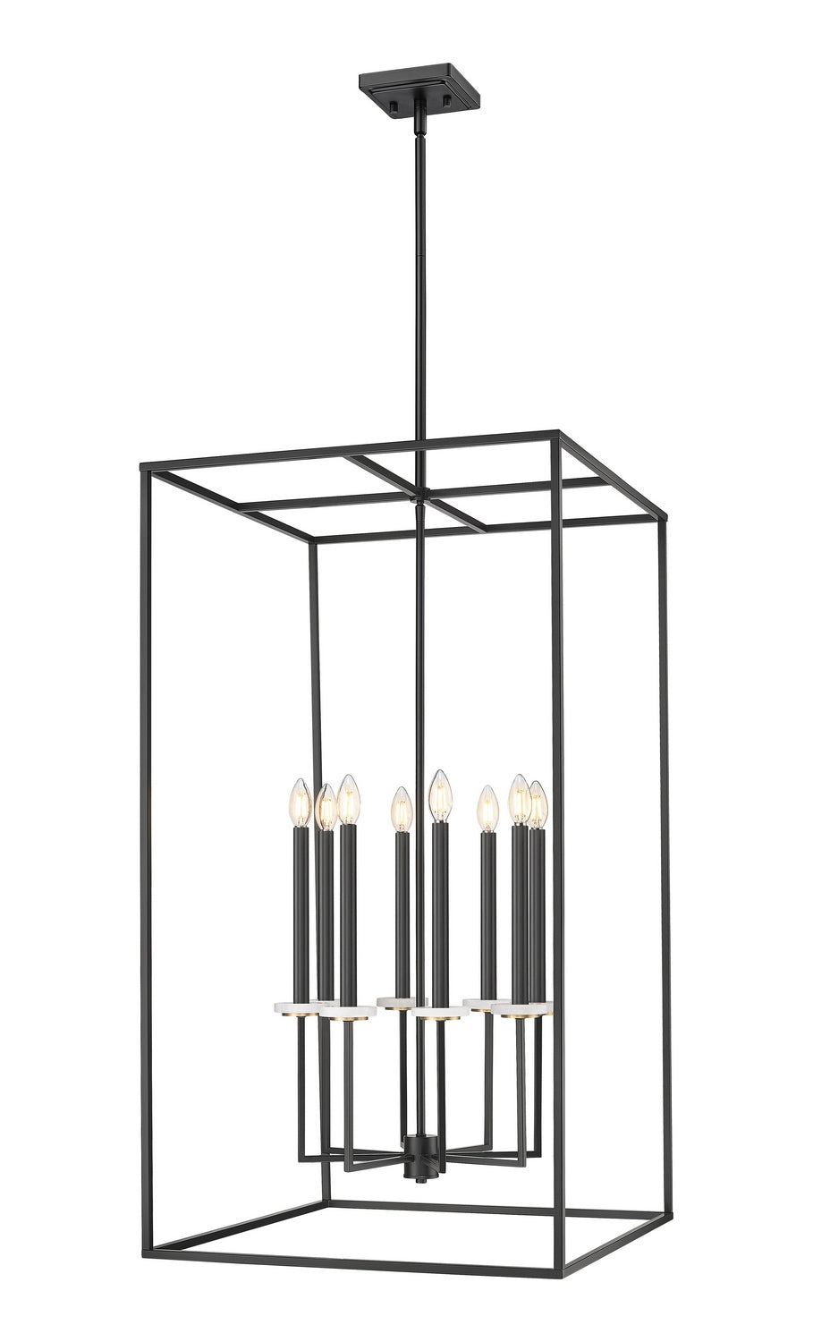Z-Lite - 6100-44MB - Eight Light Chandelier - Gaultier - Matte Black + Modern Gold