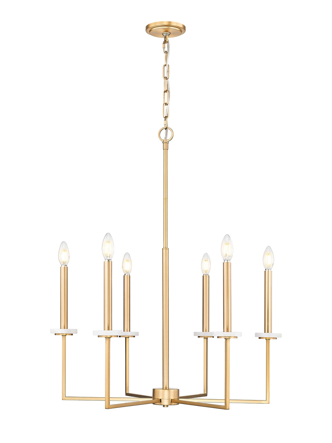 Z-Lite - 6100-6MGLD - Six Light Chandelier - Gaultier - Modern Gold
