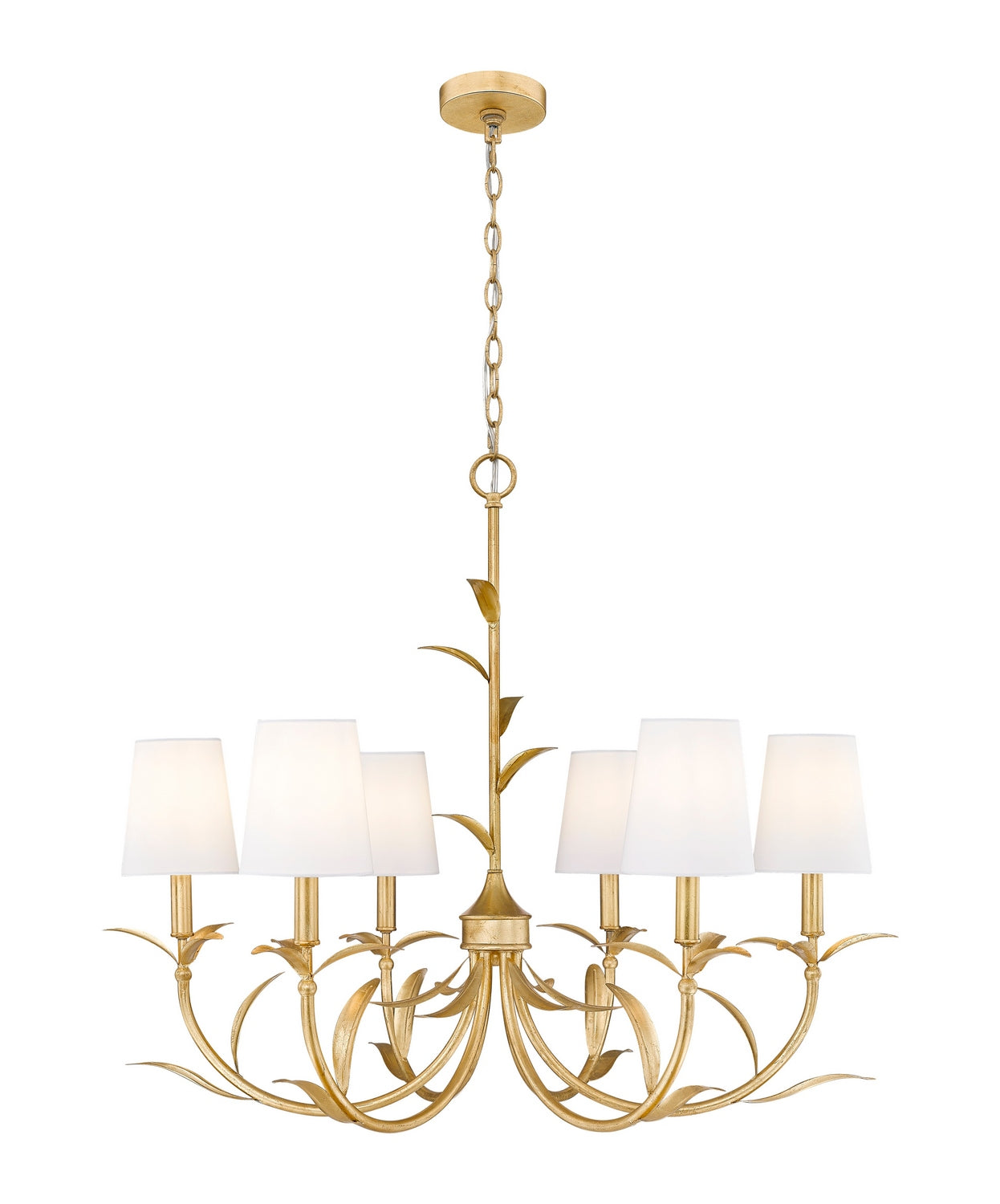 Z-Lite - 830-31GLF - Six Light Chandelier - Aslin - Gold Leaf