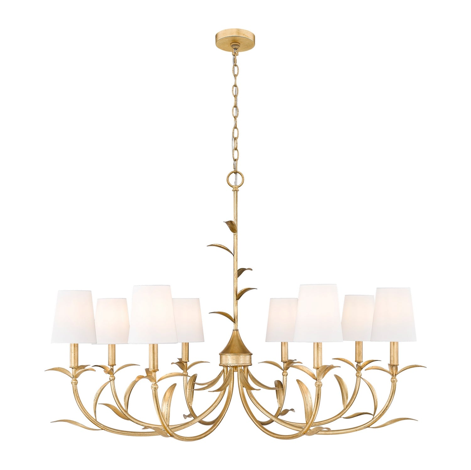 Z-Lite - 830-42GLF - Eight Light Chandelier - Aslin - Gold Leaf