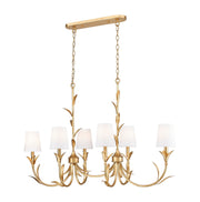 Z-Lite - 830-44L-GLF - Six Light Linear Chandelier - Aslin - Gold Leaf