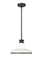 Z-Lite - 831P12-MB - One Light Pendant - Reznor - Matte Black
