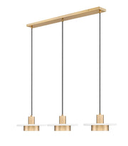 Z-Lite - 829P12-3L-MW-MGLD-LE - LED Linear Chandelier - Ludo - Matte White + Modern Gold