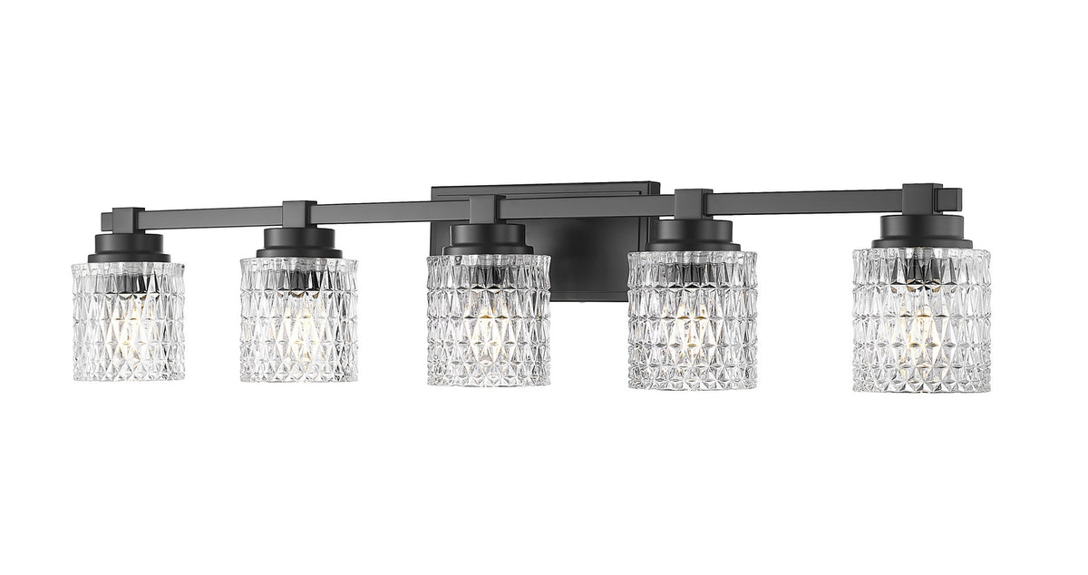 Z-Lite - 6101-5V-MB - Five Light Vanity - Jacqueline - Matte Black